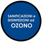 logo sanificazione e disinfezione con l'ozono